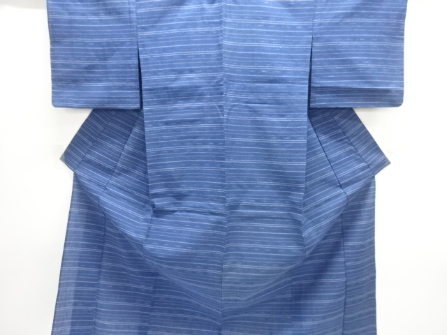 アンティーク　無形文化財正藍阿波しじら　横段織り出し着物